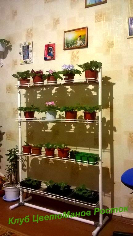 разборный стеллаж на подоконник для растений и рассады. Фото N8